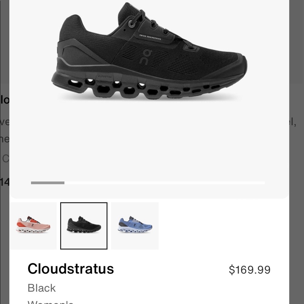 On Cloudstratus women’s Black